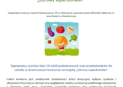plakat zdrowy superbohater